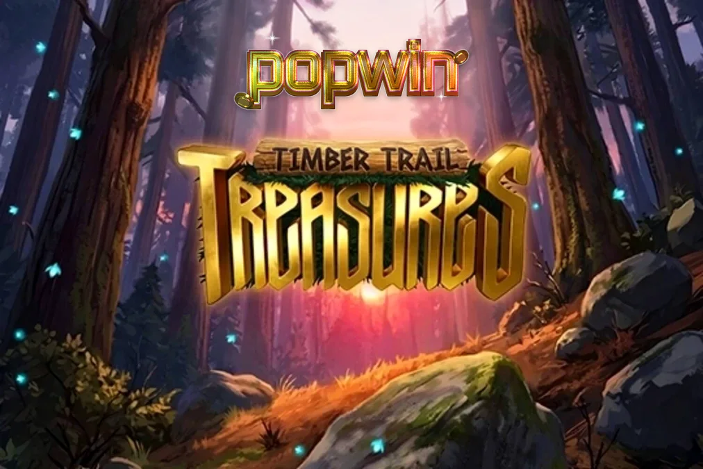 Pemandangan hutan mistis dengan simbol hewan liar di slot Timber Trail Treasures